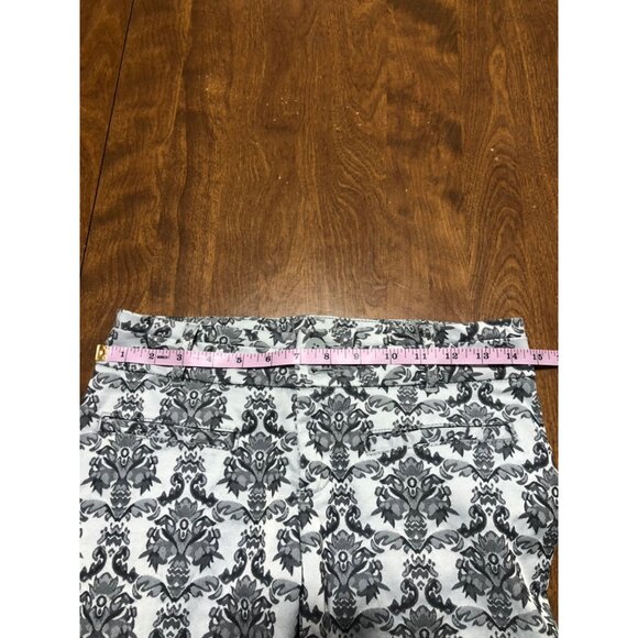 Anthropologie Cartonnier Grey Silver Tapestry Charlie Ankle Pencil Pants 0 - Picture 9 of 11